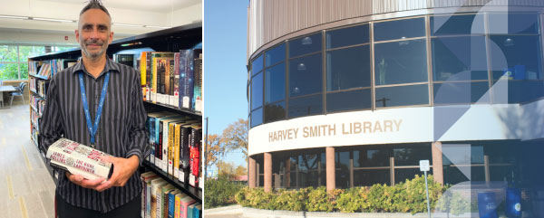 West End Library entrance and learners