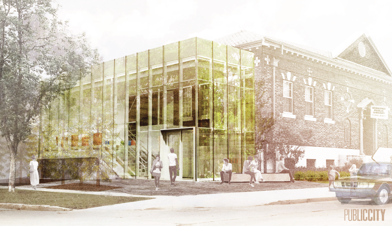 Rendering of renovated St. John's Library
